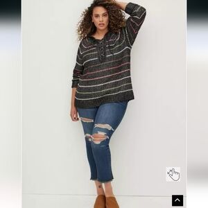 Torrid Chunky Pullover Hooded Raglan Sweater